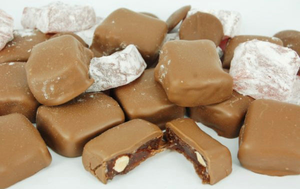 Milk Chocolate Turkish Delight contains Almonds