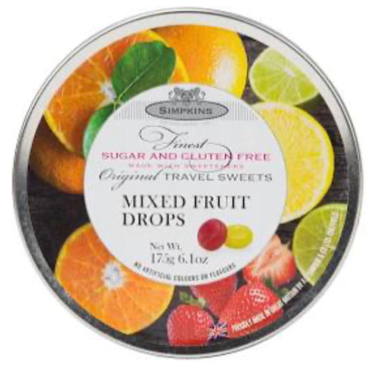 Mixed Fruit Drop Tin - Gluten Free & Sugar Free